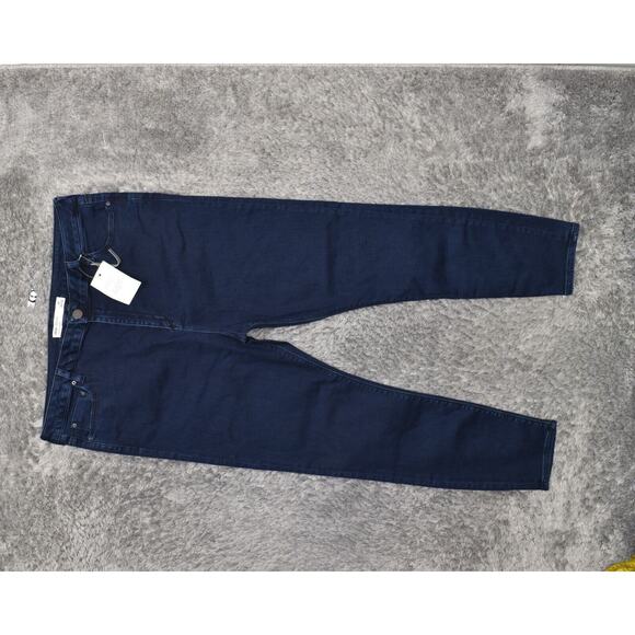 NEW Asos Women's Plus Size 20 Skinny Jeans Blue Cotton Blend Zip Solid - Picture 2 of 8